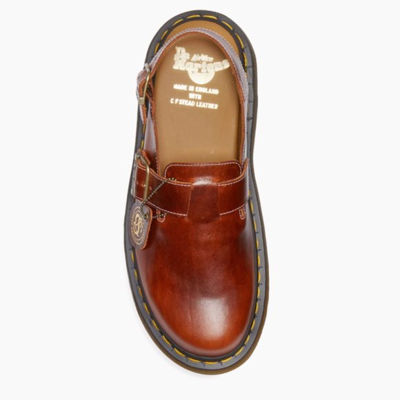 Handcrafted/Made in England Dr. Martens Jorge Leather Mules in Heritage Tan main image 5